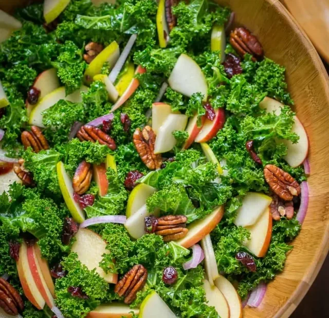 Kale Salad Recipe with Honey Lemon Dressing