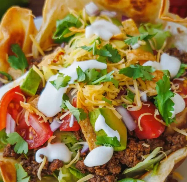 Taco Salad with the Best Taco Salad Dressing