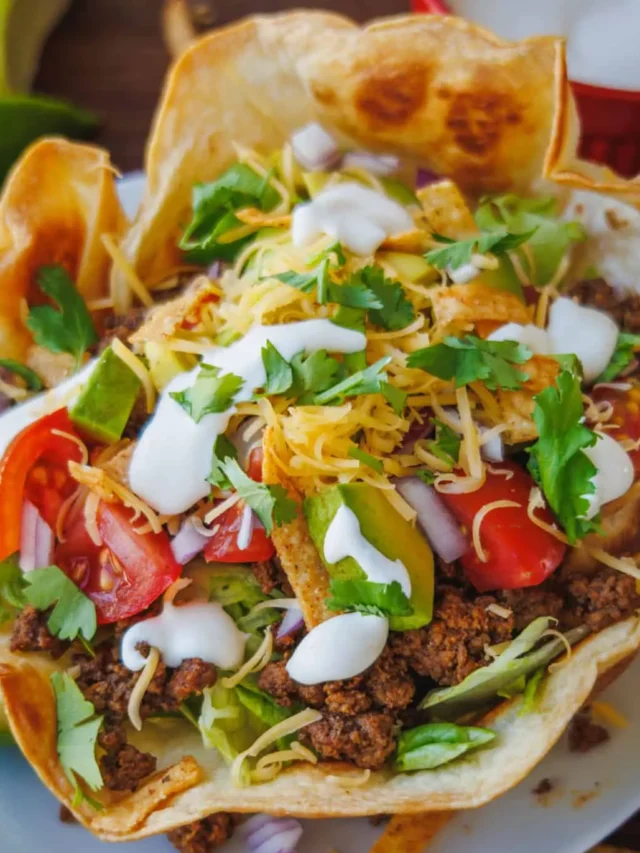 Taco Salad with the Best Taco Salad Dressing